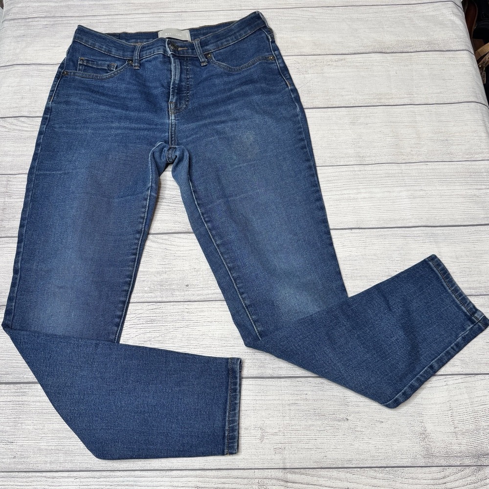 Everlane Jeans Womens 28 Regular Mid Rise Skinny Dark Wash Denim Stretch